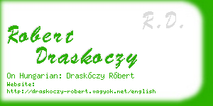 robert draskoczy business card