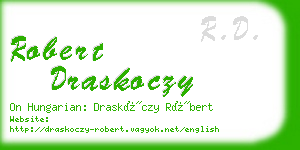 robert draskoczy business card